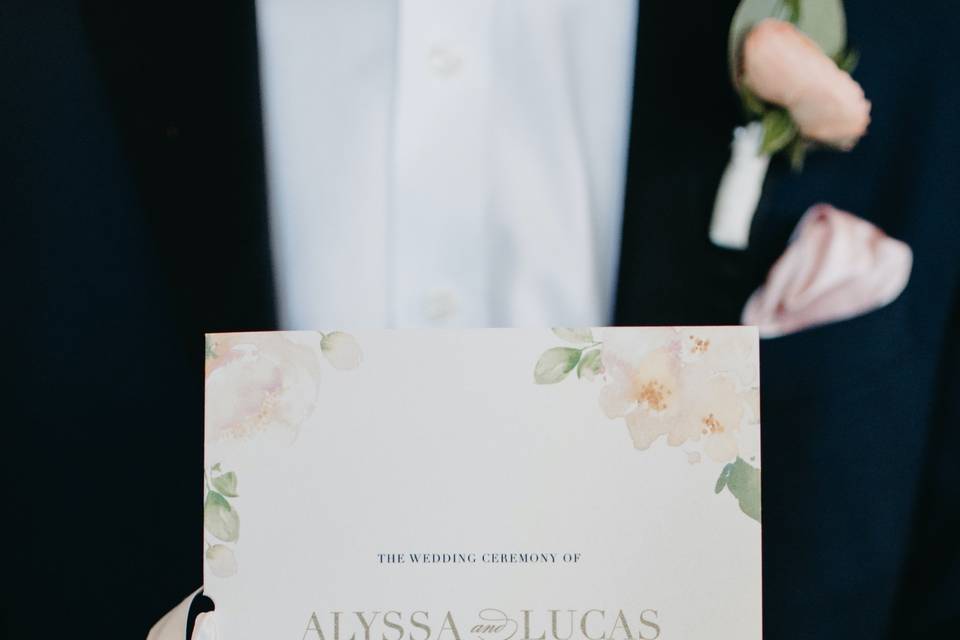 Blush Wedding Program