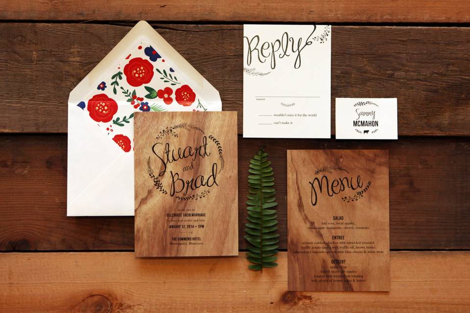 Wood Invitation