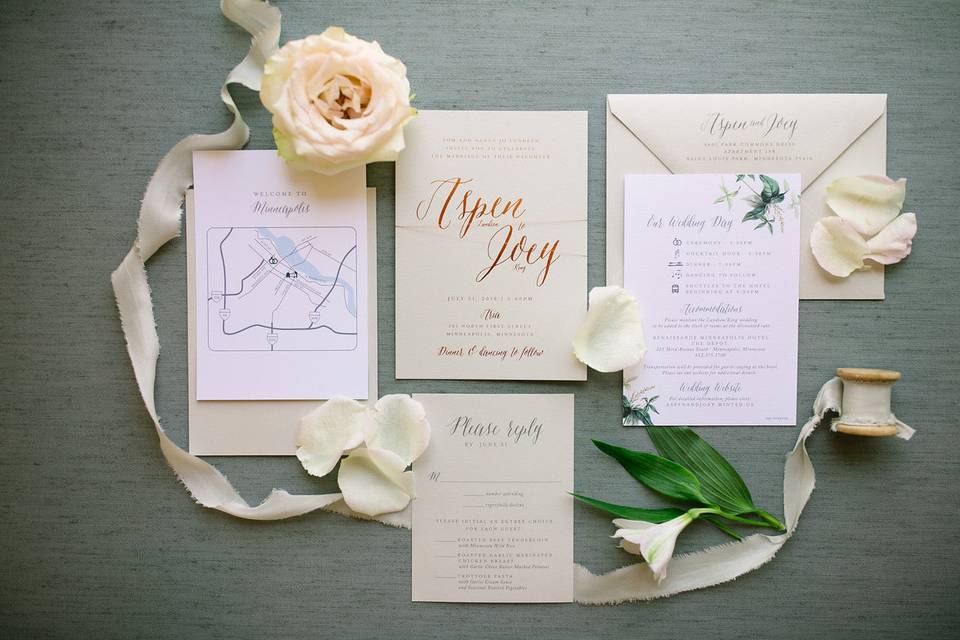 Modern Calligraphy Invitation