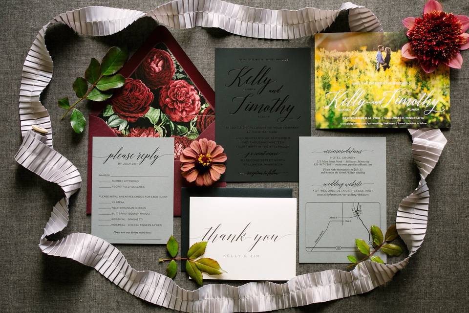 Black Foil Invitation