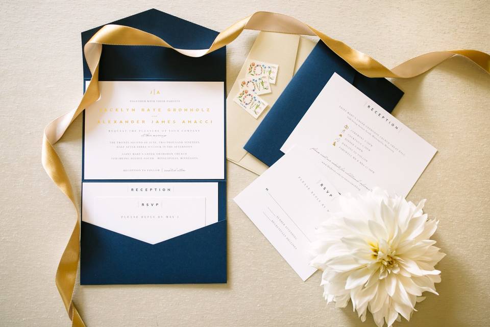 Modern Pocketfold Invitation