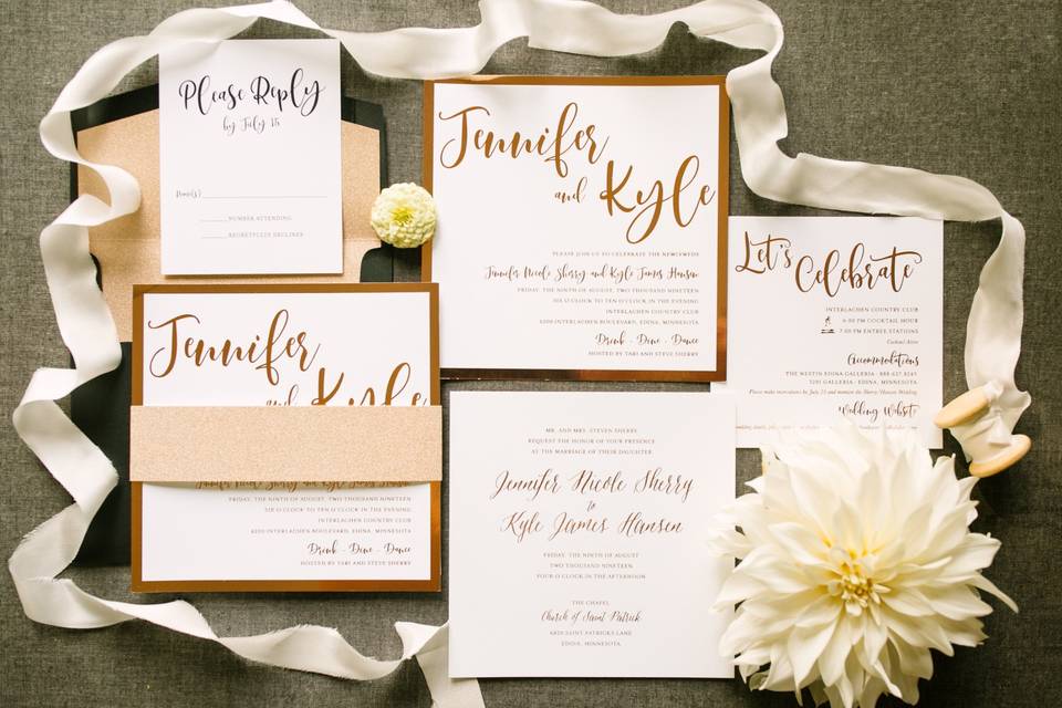 Rose Gold Invitation