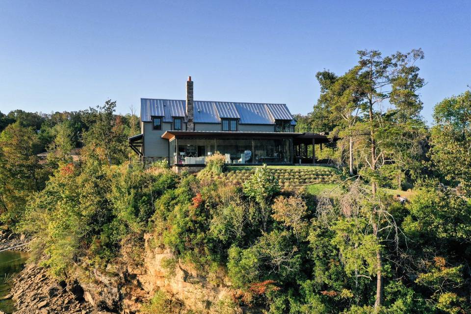 House from lake