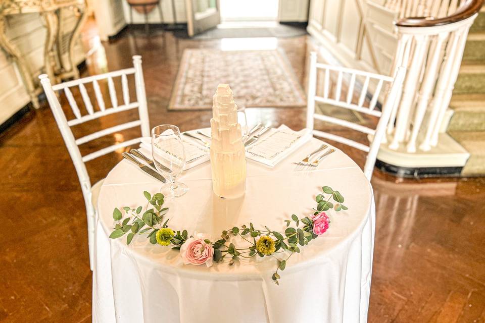 Sweetheart Table Simple Decor