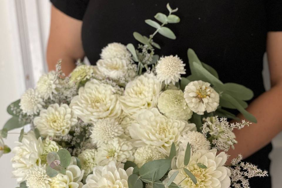 White bride's bouquet