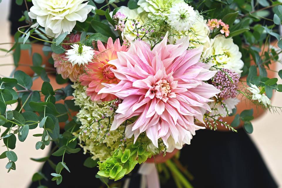 Bridal Bouquet with Dahlias