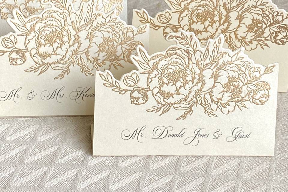 Laser Cut Escort Cards