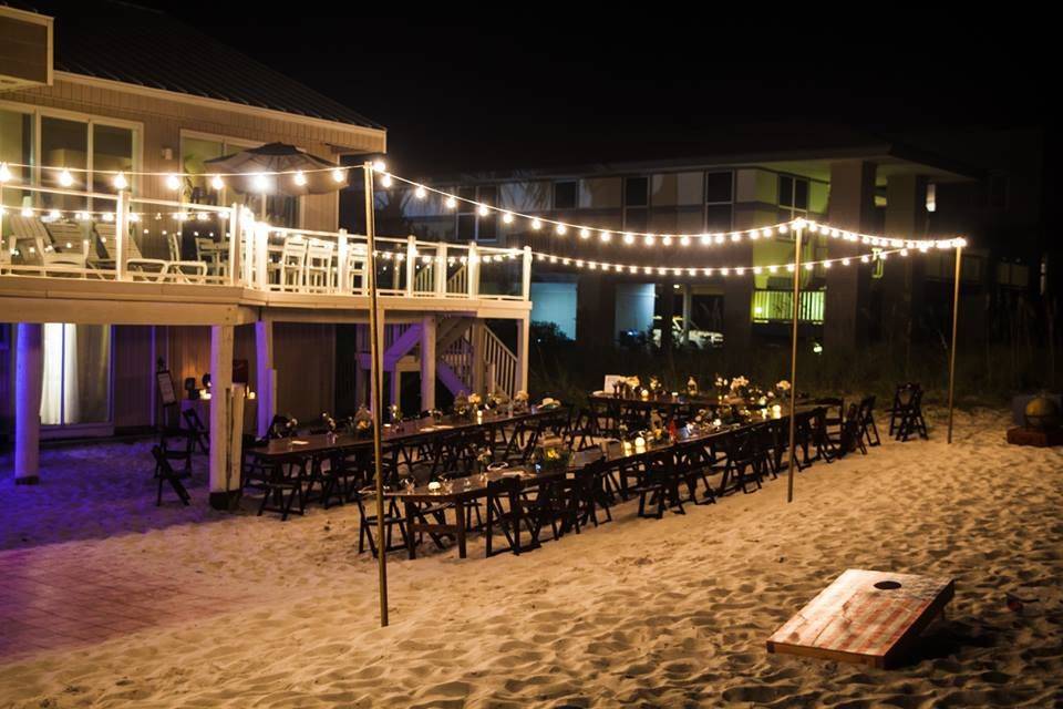 After the ceremony, walk back to your beach rental and enjoy the reception.