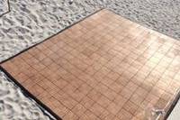 We provide a sub-floor for our dance floor on the beach!