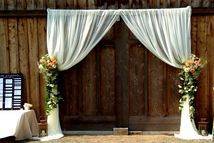 Drape the barn doors