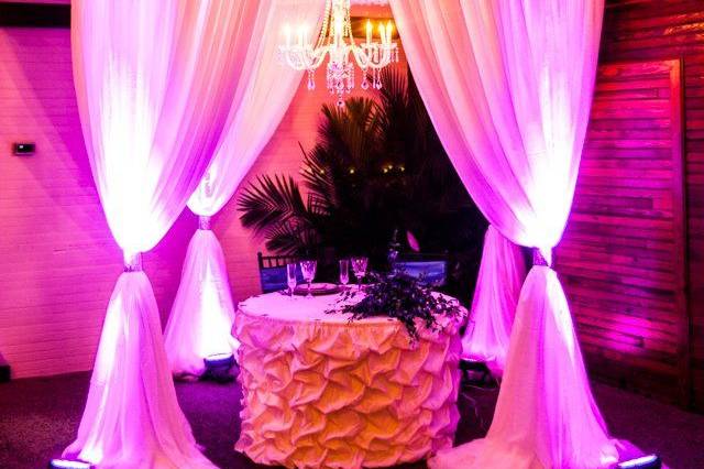 Chuppah with uplights