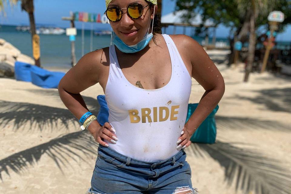 Nicole on Jamaica Honeymoon
