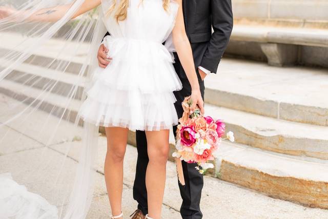 City hall bride and groom