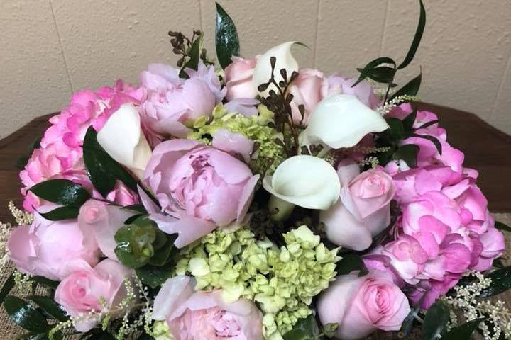 Light pink and white roses