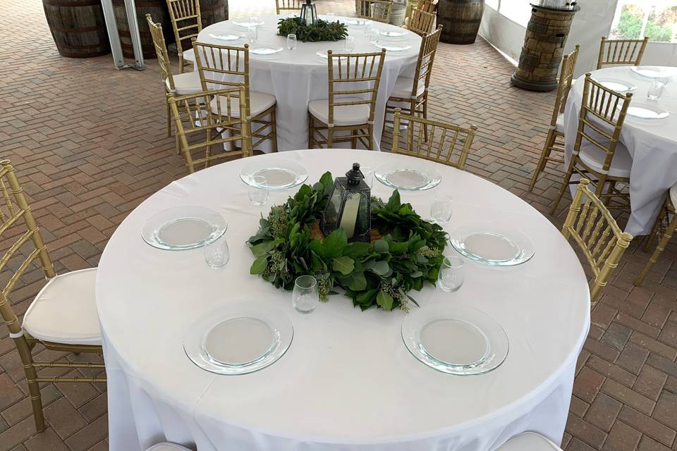 Fresh Wreath Centerpieces