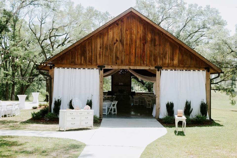 Outside pavilion