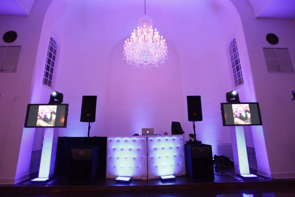 Sophisticated DJ booth