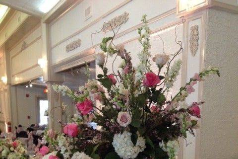 Table setup with flowers