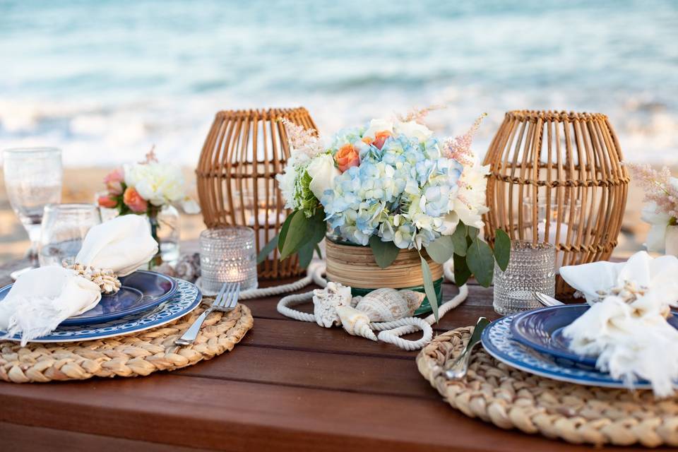 Beachy sweetheart table