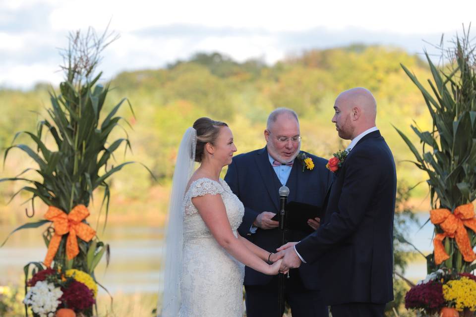 Officiant heading a ceremony