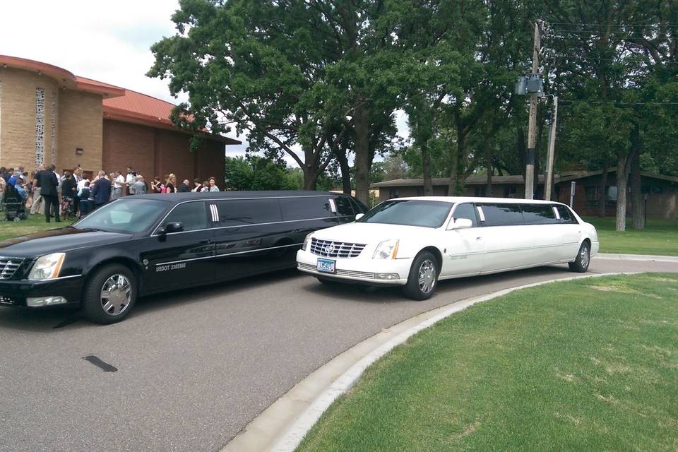 At a wedding that used both of our cars for their wedding party!