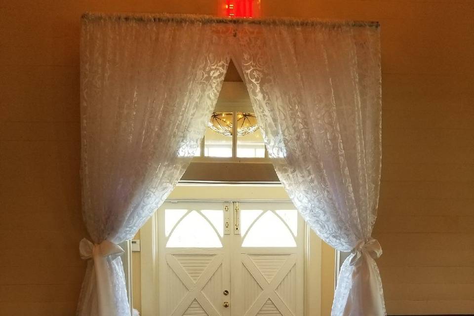 White curtains