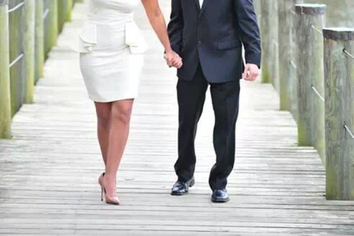 Walking together as husband and wife!