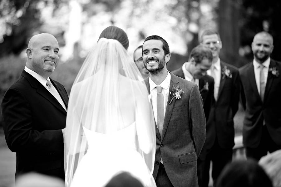 Smiling groom