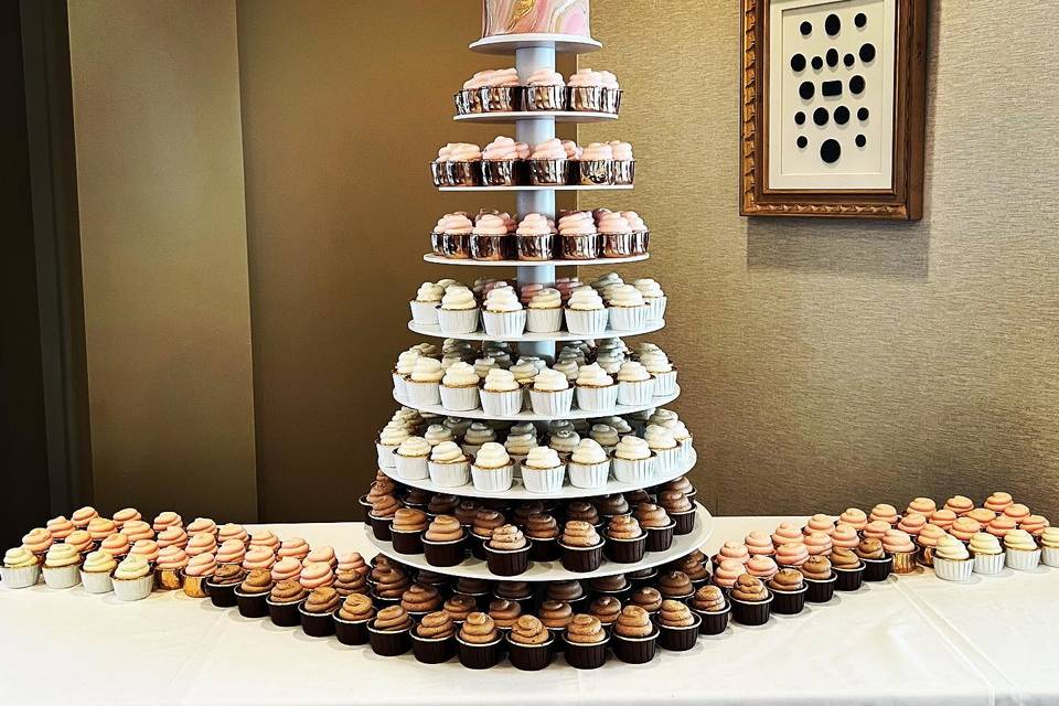 Elegant cupcake display