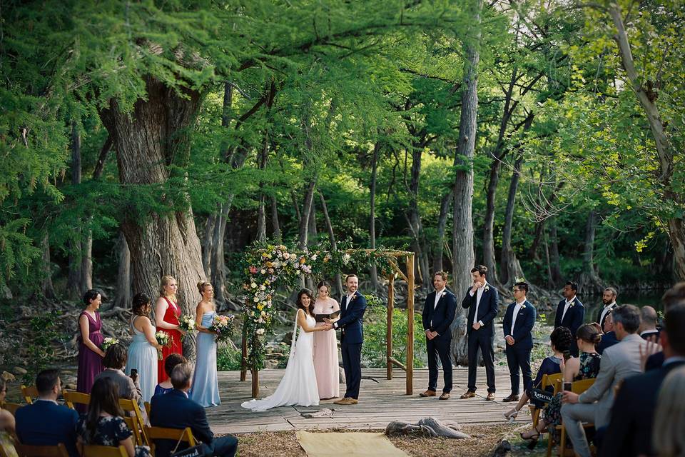 Wedding Deck Spring Ceremony