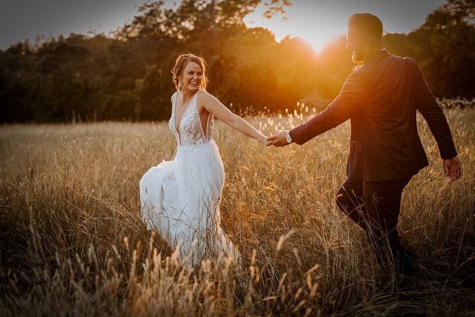 Bride & Groom Celebrate