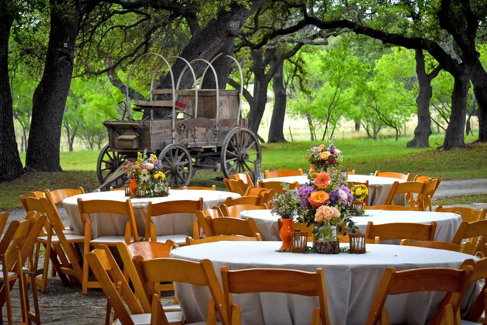 Reception Tables on Patio