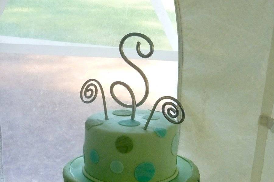 Green themed cake