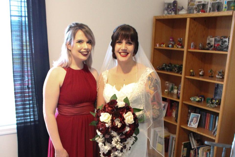 Bride with her Made of Honor