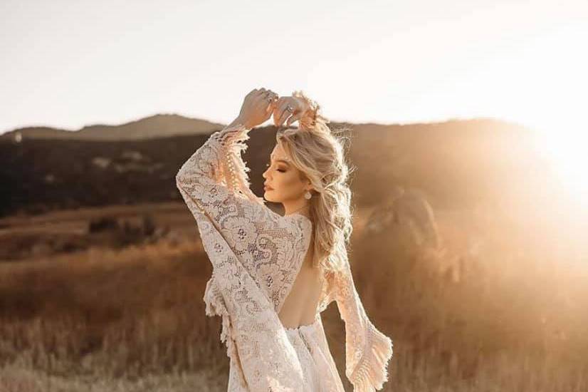 Boho Bridal Hair and Makeup