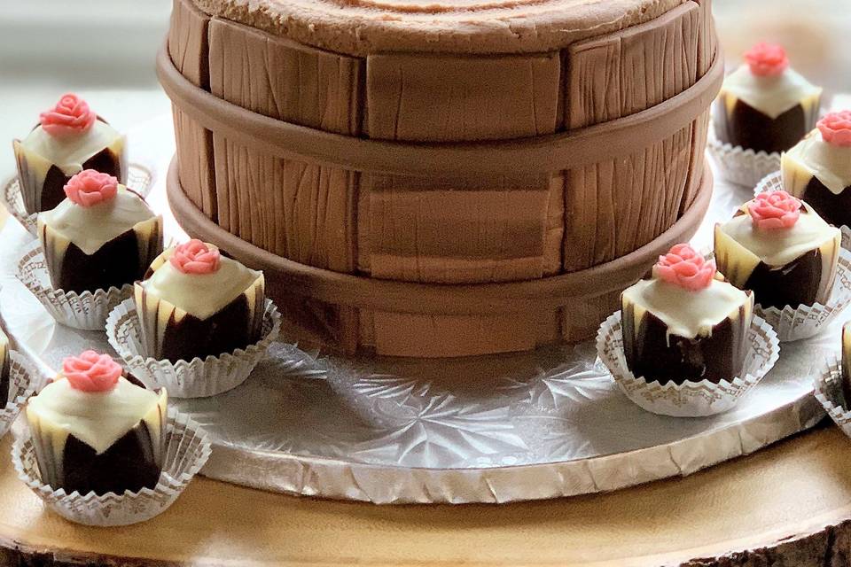 Cheers! Beer barrel cake.