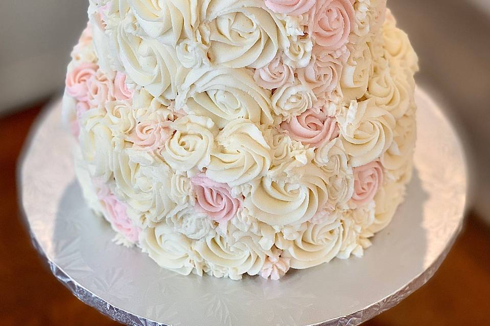 White and Pink rosettes