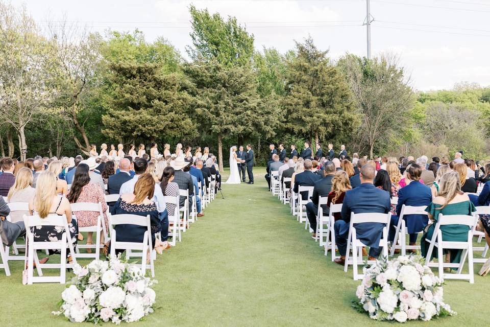 Ceremony on lawn