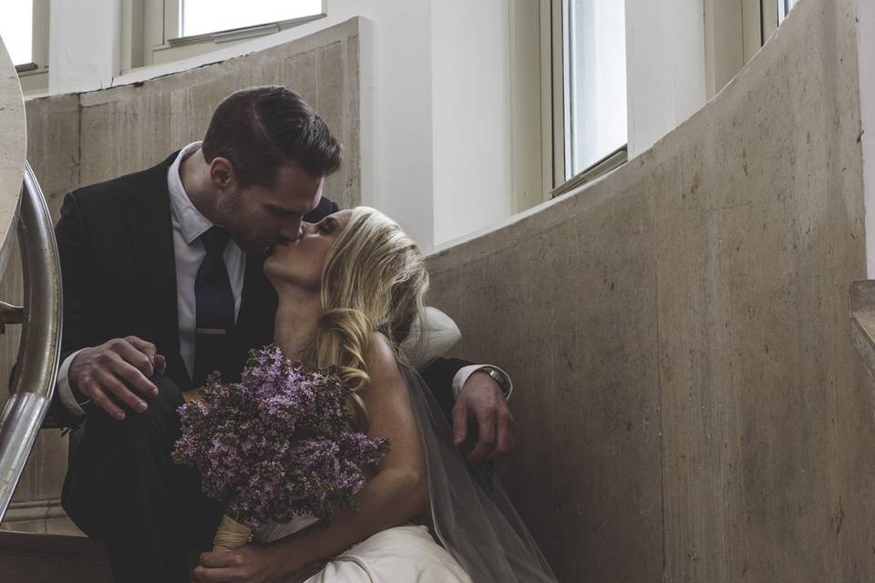 Couple on the staircase