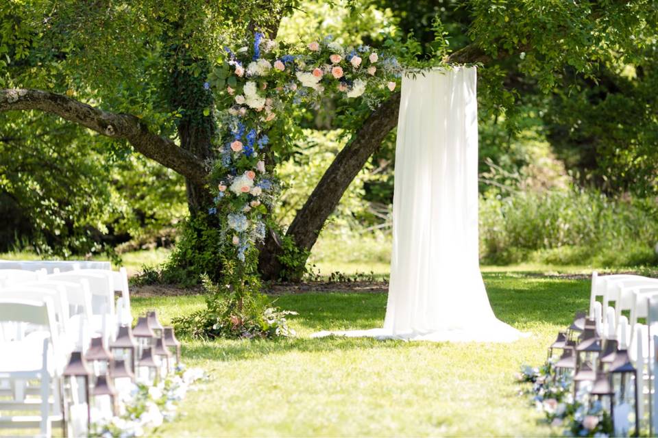 Outdoor ceremony setup