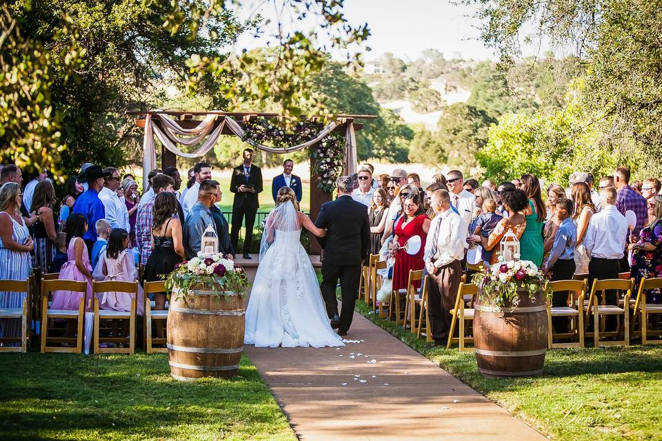 Walking down the aisle