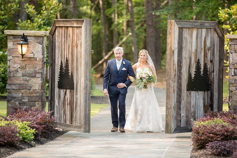 Escorting the bride