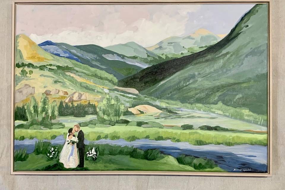 Camp Hale Wedding Painting