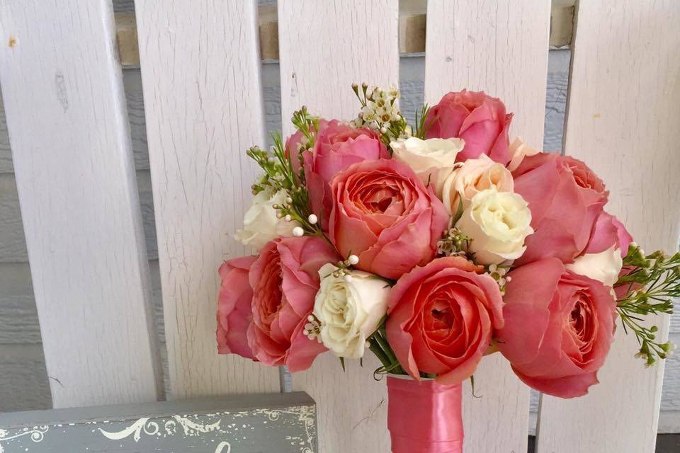 Bride and her bouquet