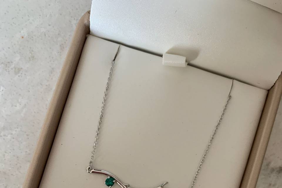 Custom birthstone necklace