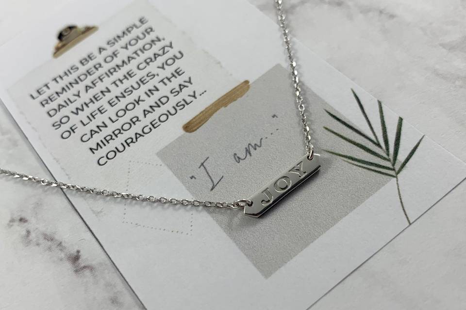 Affirmation necklace