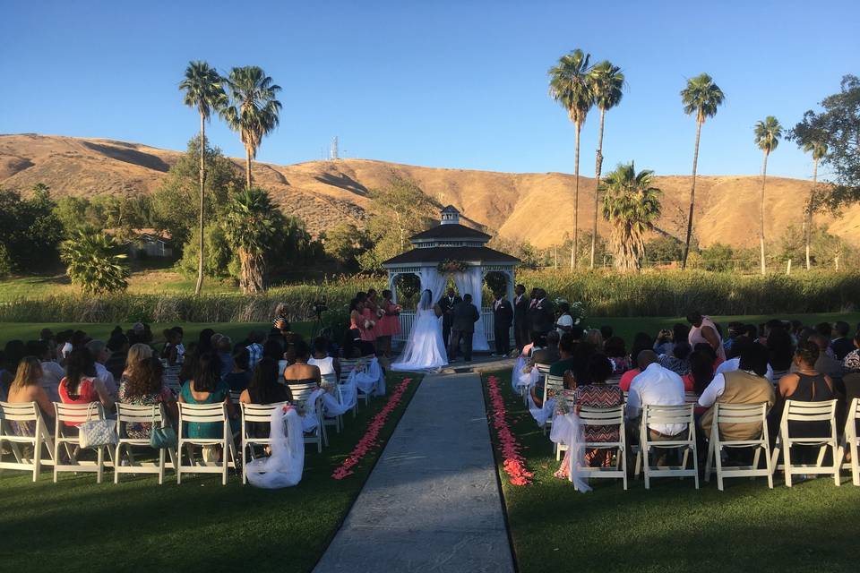 Gazebo wedding ceremony