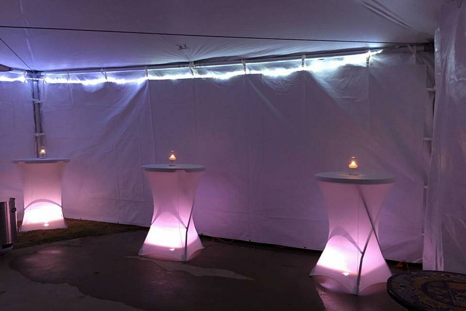 Illuminated cocktail tables