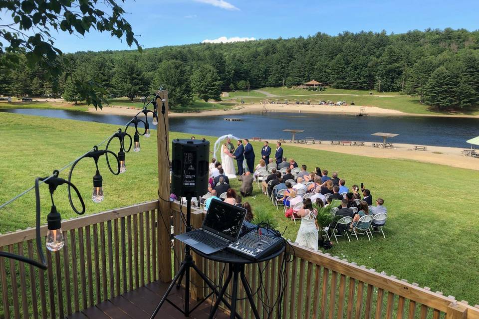 Ceremony by the water