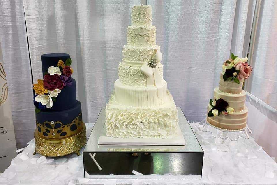 Multiple wedding cake designs